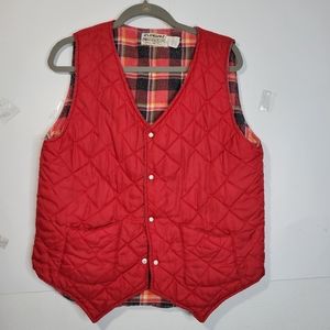 Mens Klondike Red Quilted VTG Flannel lining stiches coming out Size M USA Made